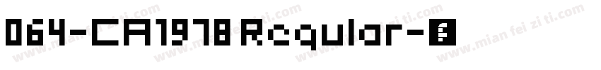 064-CA1978 Regular字体转换